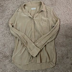 Equipment Beige Silk Button-Down Shirt